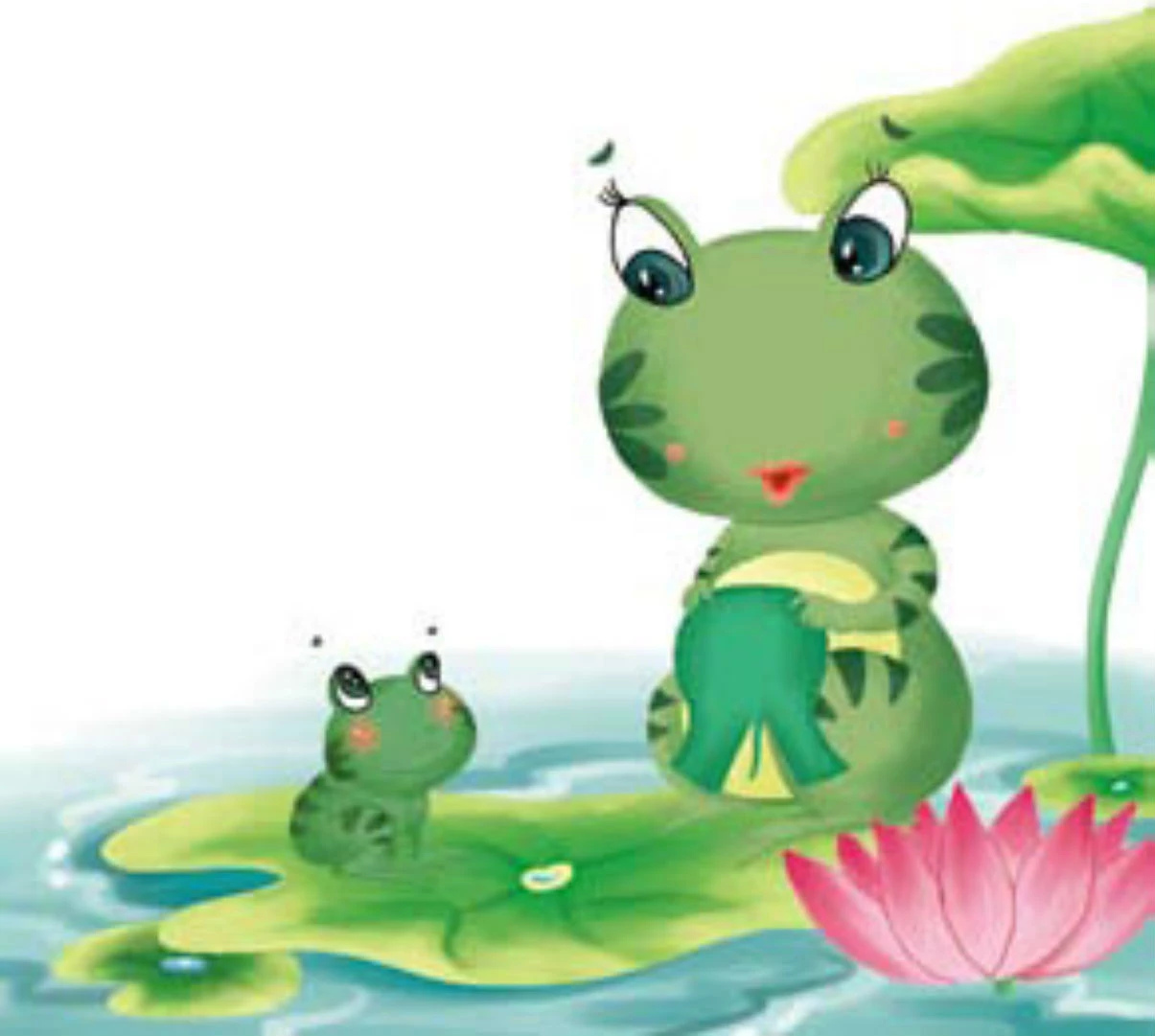 Ếch mẹ may quần áo