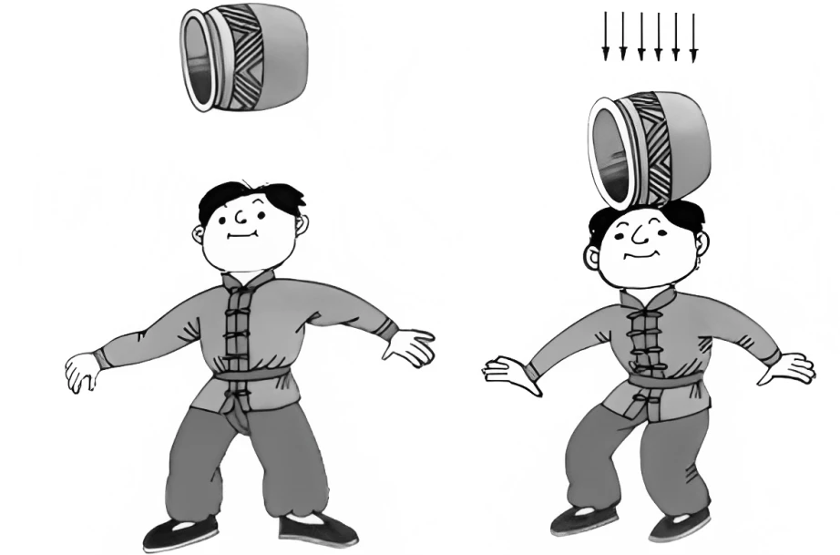 Vì sao diễn viên xiếc có thể đỡ được chiếc vò từ trên rơi xuống?