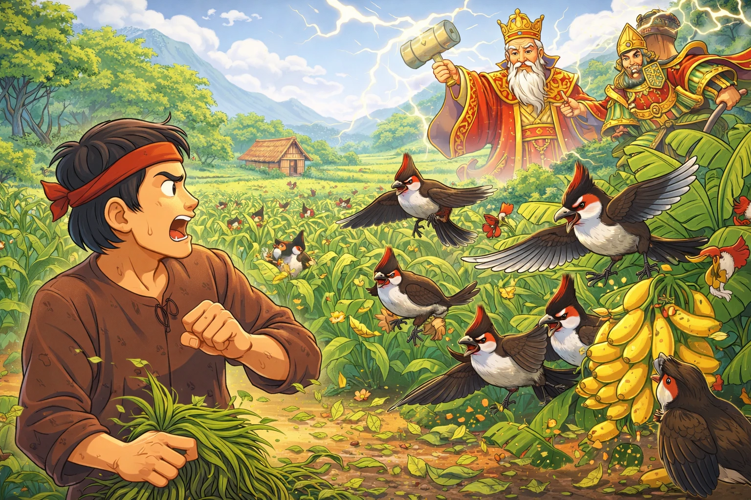 Nghe kể chuyện cổ tích - Sự tích chim chào mào đuôi đỏ