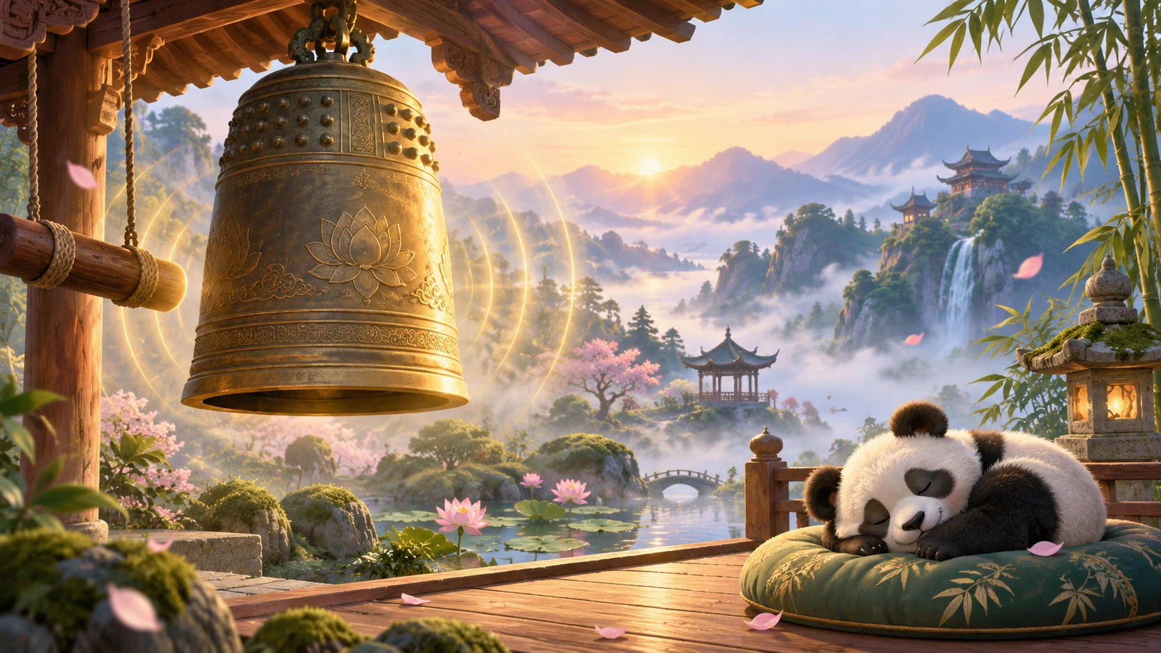 Tiếng chuông chùa thanh tịnh và thư giãn #5