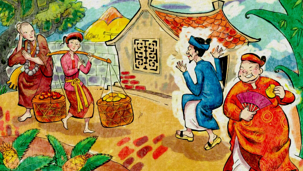 Cô gái lừa thày sãi, xã trưởng và ông quan huyện